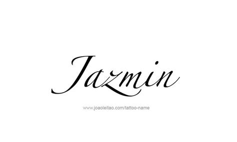 tatuaje con el nombre jazmin|Jazmin Name Tattoo Designs 